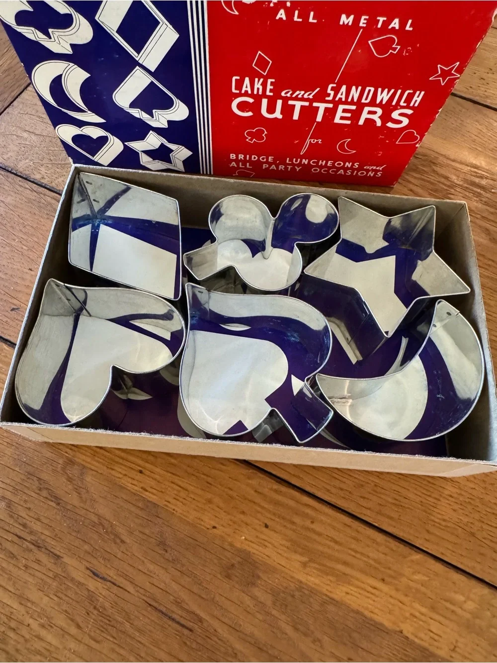 Vintage Metal Cake and Sandwich Cutters (Cookie) in Box